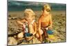 Children Playing with Sand Pails-null-Mounted Art Print