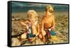 Children Playing with Sand Pails-null-Framed Stretched Canvas