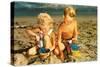 Children Playing with Sand Pails-null-Stretched Canvas