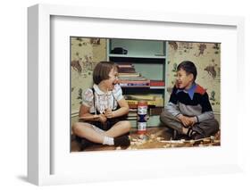 Children Playing with Tinkertoys-William P. Gottlieb-Framed Photographic Print