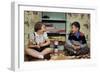 Children Playing with Tinkertoys-William P. Gottlieb-Framed Photographic Print