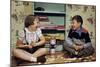 Children Playing with Tinkertoys-William P. Gottlieb-Mounted Photographic Print