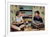 Children Playing with Tinkertoys-William P. Gottlieb-Framed Photographic Print