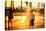 Children Playing with Water Fountains in Battery Park at Sunset,-Sabine Jacobs-Stretched Canvas