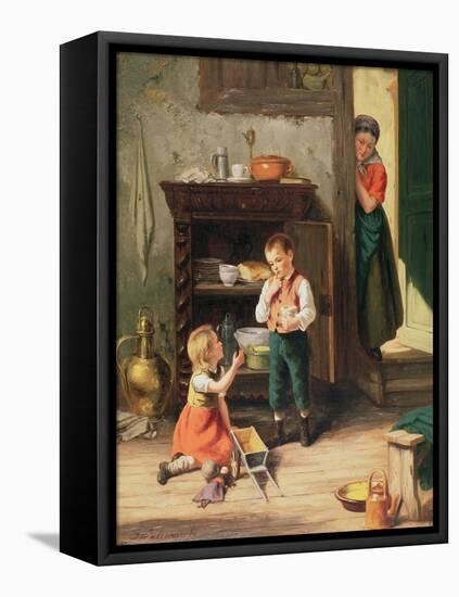 Children Playing-Jan Walraven-Framed Stretched Canvas
