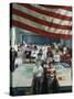 Children Pledging Allegiance to the Flag in a NYC Public Elementary School-Ted Thai-Stretched Canvas