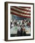 Children Pledging Allegiance to the Flag in a NYC Public Elementary School-Ted Thai-Framed Photographic Print