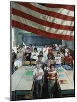 Children Pledging Allegiance to the Flag in a NYC Public Elementary School-Ted Thai-Mounted Photographic Print