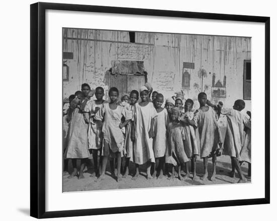 Children Posing for the Camera-null-Framed Photographic Print