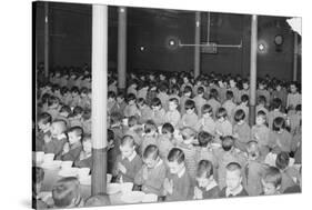 Children Praying before a Meal-null-Stretched Canvas