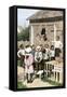 Children Putting on a Circus in the Backyarrd, 1800s-null-Framed Stretched Canvas