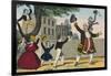 Children Raise their Arms in Joy with their Teacher-Charles Butler-Framed Art Print