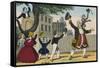 Children Raise their Arms in Joy with their Teacher-Charles Butler-Framed Stretched Canvas