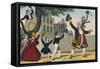 Children Raise their Arms in Joy with their Teacher-Charles Butler-Framed Stretched Canvas