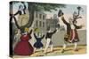 Children Raise their Arms in Joy with their Teacher-Charles Butler-Stretched Canvas