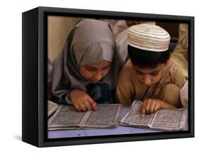Children Read Together from Muslim's Holy Quran in Karachi, Pakistan-null-Framed Stretched Canvas