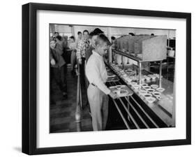 Children Receiving Food at the School Cafeteria-Ed Clark-Framed Photographic Print