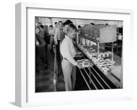Children Receiving Food at the School Cafeteria-Ed Clark-Framed Photographic Print
