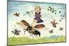 Children Riding Bees-null-Mounted Art Print