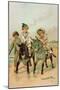 Children Riding Donkeys at the Seaside-Harry Brooker-Mounted Giclee Print