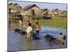 Children Riding Water Buffaloes, Inle Lake, Myanmar, Asia-Upperhall Ltd-Mounted Photographic Print