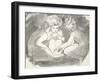 Children Round a Fire-William Blake-Framed Giclee Print