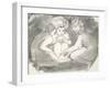 Children Round a Fire-William Blake-Framed Giclee Print