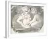 Children Round a Fire-William Blake-Framed Giclee Print