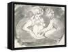 Children Round a Fire-William Blake-Framed Stretched Canvas