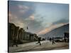 Children Run Across the Street as Spring Temperatures Return to Kabul-null-Stretched Canvas