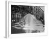 Children Running Around under Sprinkler in Street to Cool Off During Summer, in South Harlem-null-Framed Photographic Print