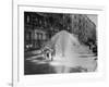 Children Running Around under Sprinkler in Street to Cool Off During Summer, in South Harlem-null-Framed Photographic Print