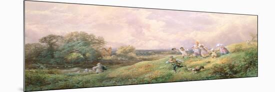 Children Running Down a Hill-Myles Birket Foster-Mounted Giclee Print