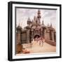 Children Running Through Gate of Sleeping Beauty's Castle at Walt Disney's Theme Park, Disneyland-Allan Grant-Framed Photographic Print