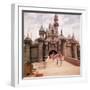 Children Running Through Gate of Sleeping Beauty's Castle at Walt Disney's Theme Park, Disneyland-Allan Grant-Framed Photographic Print