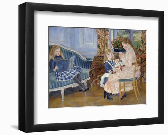 Children’s Afternoon at Wargemont, 1884-Pierre-Auguste Renoir-Framed Art Print