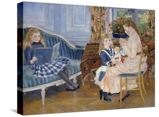 Children's Afternoon at Wargemont, 1886-Pierre-Auguste Renoir-Stretched Canvas