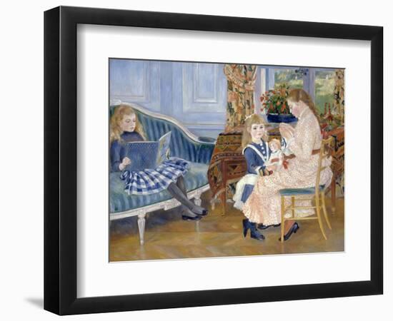 Children's Afternoon at Wargemont-Pierre-Auguste Renoir-Framed Giclee Print