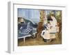 Children's Afternoon at Wargemont-Pierre-Auguste Renoir-Framed Art Print