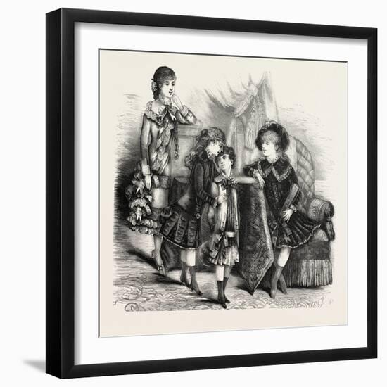 Children's Autumn Frocks, Fashion, 1882-null-Framed Giclee Print