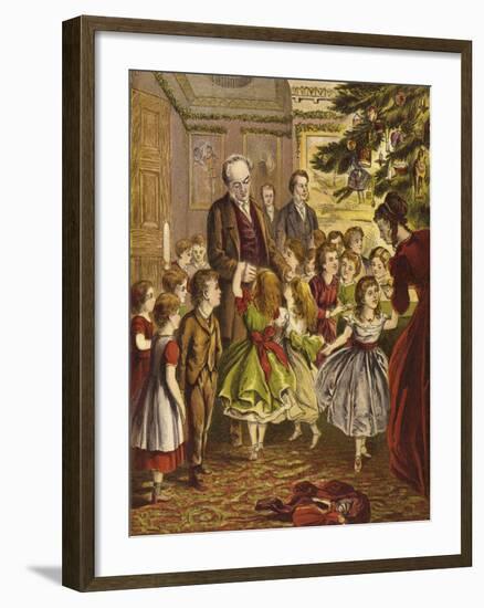 Children's Christmas Party-null-Framed Giclee Print