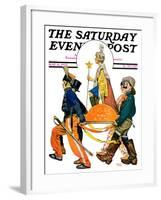 "Children's Circus Parade," Saturday Evening Post Cover, May 18, 1929-Lawrence Toney-Framed Giclee Print