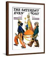 "Children's Circus Parade," Saturday Evening Post Cover, May 18, 1929-Lawrence Toney-Framed Giclee Print