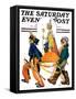 "Children's Circus Parade," Saturday Evening Post Cover, May 18, 1929-Lawrence Toney-Framed Stretched Canvas