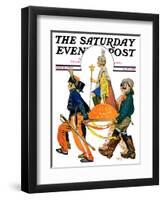 "Children's Circus Parade," Saturday Evening Post Cover, May 18, 1929-Lawrence Toney-Framed Giclee Print