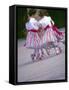 Children's Dance Group at Poble Espanyol, Montjuic, Barcelona, Spain-Michele Westmorland-Framed Stretched Canvas