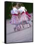 Children's Dance Group at Poble Espanyol, Montjuic, Barcelona, Spain-Michele Westmorland-Framed Stretched Canvas