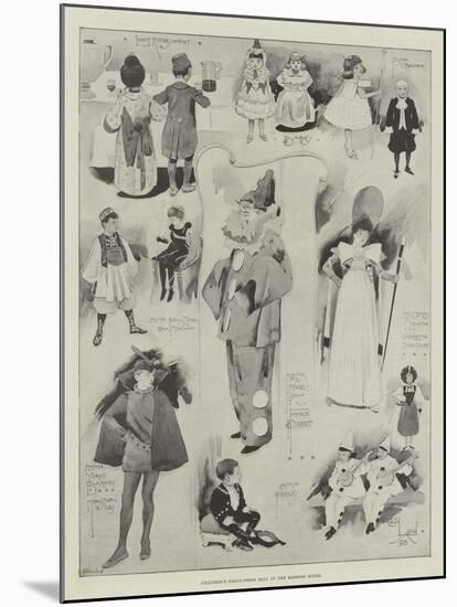 Children's Fancy-Dress Ball at the Mansion House-Cecil Aldin-Mounted Giclee Print