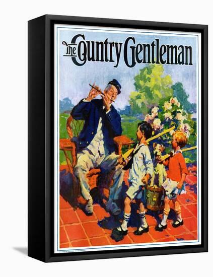 "Children's Fourth of July Parade," Country Gentleman Cover, July 1, 1927-William Meade Prince-Framed Stretched Canvas