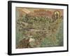 Children's Game Board with Map of America-null-Framed Giclee Print